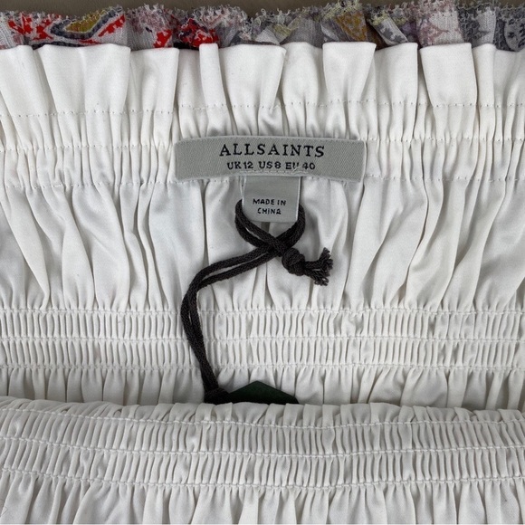 All Saints Lara Makutu Off The Shoulder Top Size 8 NWT - Picture 7 of 9